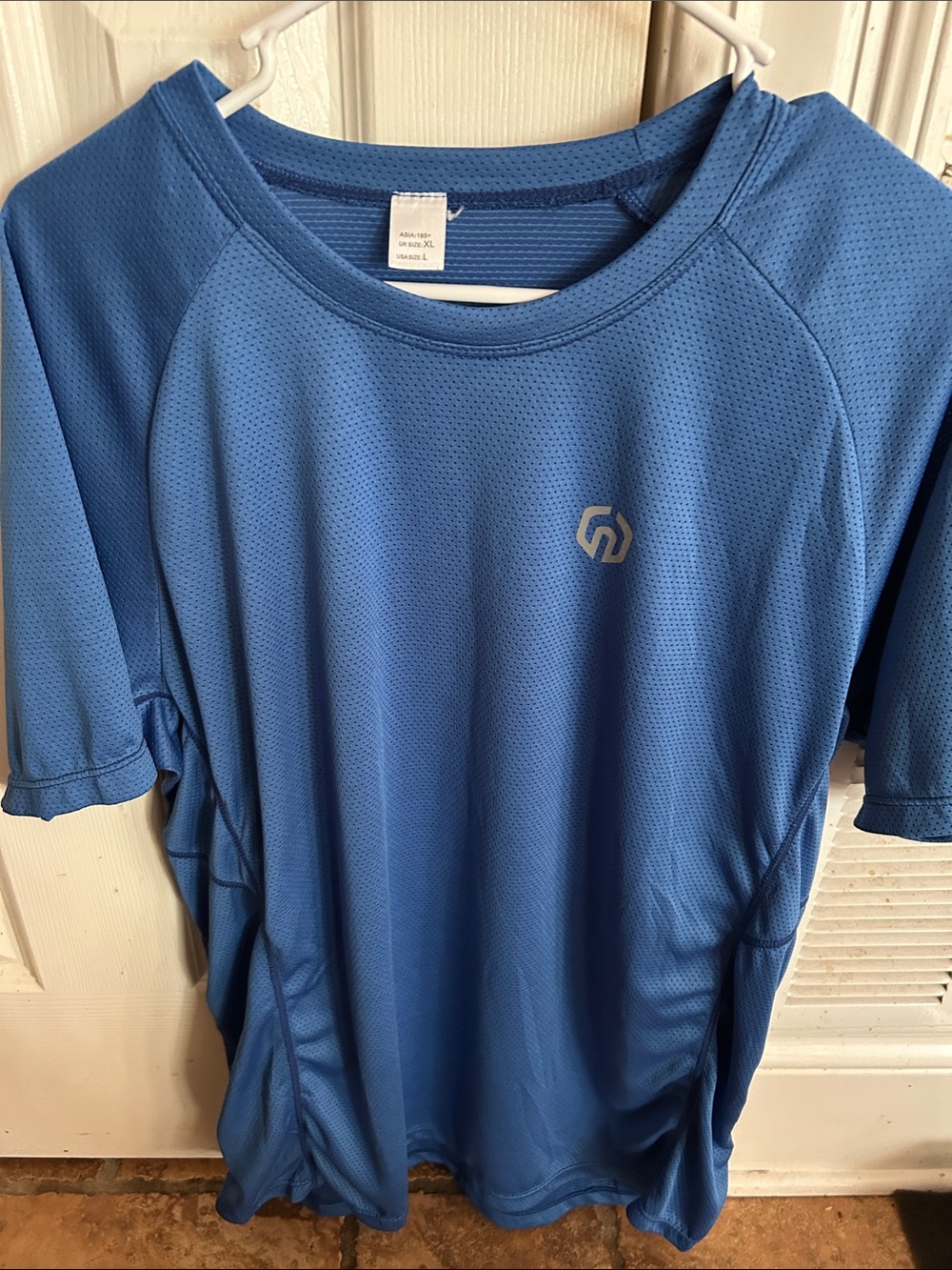 Light Blue Performance Active Tee with Subtle Logo